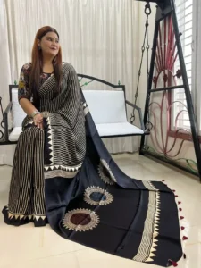 ajrakh saree Best boutique in Kozhikode